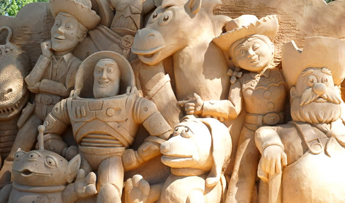 砂の彫刻　ディズニー